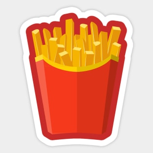 French Fries Pocket Food Humor Funny Sticker